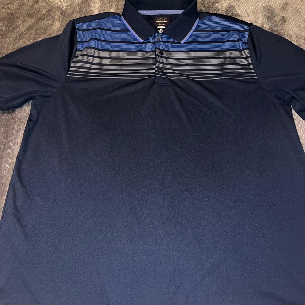 Attack Life by Greg Norman Dark Blue Gradient Polo